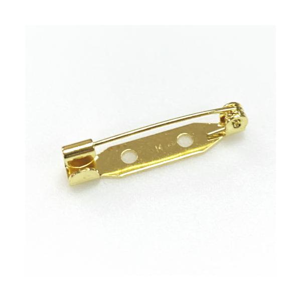 【日本製】　造花ピン/コサージュピン/ブローチピン　25mm　ゴールド　【10個入り】