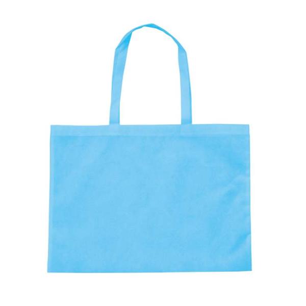 カラー不織布バッグ 5cmマチ付き 大（62×45cm） 水色 : 手芸問屋