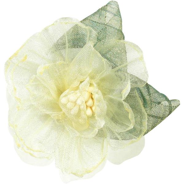 コサージュ レースフラワー イエロー : 手芸問屋ウイングス - 通販