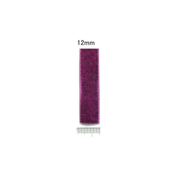日本製】両面ベルベットリボン（別珍）/velveteen/平? 12mm幅 【10M