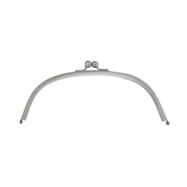 差し込み口金 丸型 がま口 24cm カン無し ニッケルシルバー : 手芸問屋