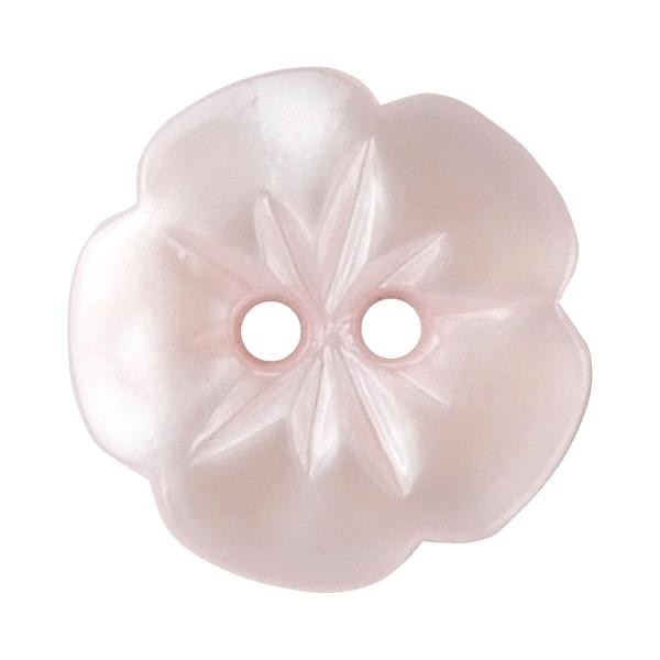 お花ボタン 2つ穴 11.5mm ピンク 【7個入り】
