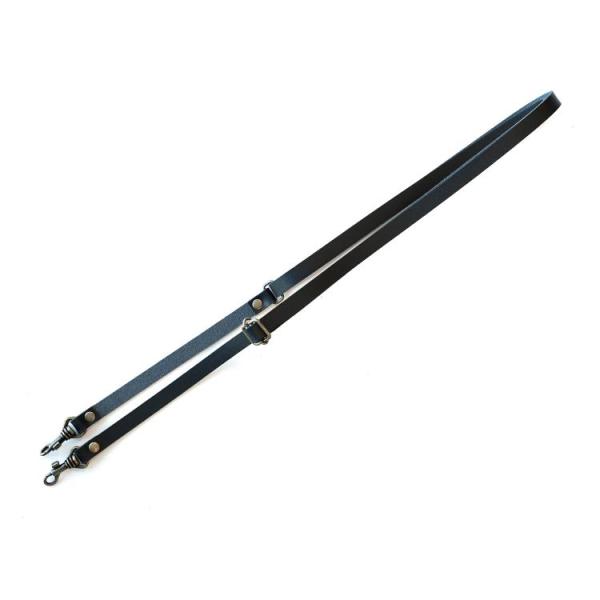 本革ショルダーストラップ　調整バックル付き　10mm幅×130cm 回転カン付AG 【2色展開】