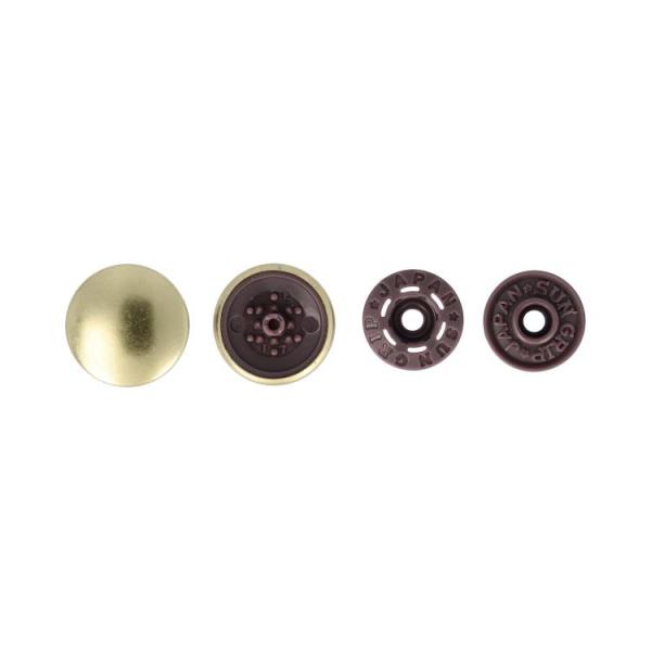 ワンタッチプラスナップスリムメタル 14mm ゴールド 【2個入り】