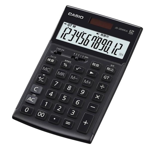 CASIO　電卓　　JS-20WKA-BK [ブラック]