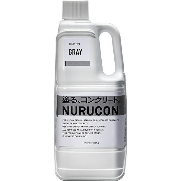 塗料 ヌルコン 2L ×6缶 グレー タイハク by QUEBIC ペンキ 水性塗料 水性ペンキ コンクリート用 化粧剤 化粧材 化粧仕上げ 水性コンクリート用化粧剤 NURUCON