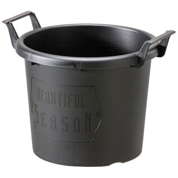 湯桶24個セット 新品 送料込 大サイズ400cc 光沢の黒色 プラスチック製 グロウコンテナ 24型 ブラック 大和プラスチック 280×240×H216 土容量