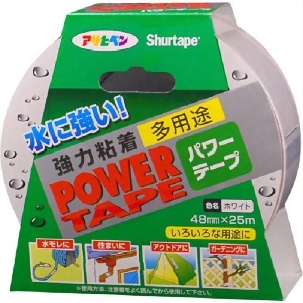 アサヒペン テープ パワーテープ ホワイト 48mm×25m T252 防水 アサヒペン テープ パワーテープ ホワイト 48mm×25m T252 防水
