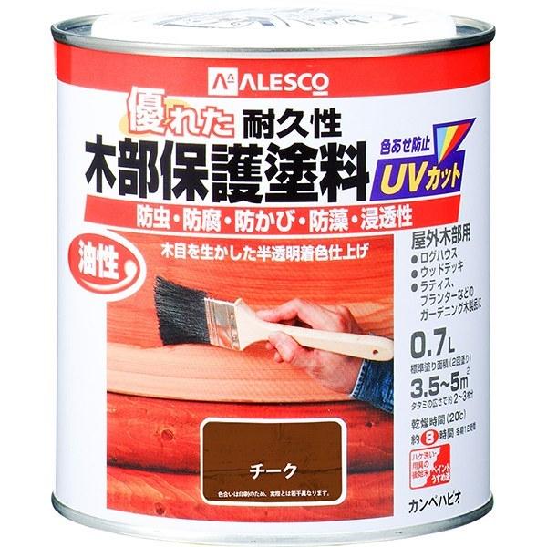 他サイト： 塗料 油性木部保護塗料 0.7L チーク カンペハピオ ペンキ 油性 油性塗料 防腐剤 木材 ウッドデッキ 塗料 UVカット 防虫 防カビ 防藻 屋外 木部 保護の商品画像