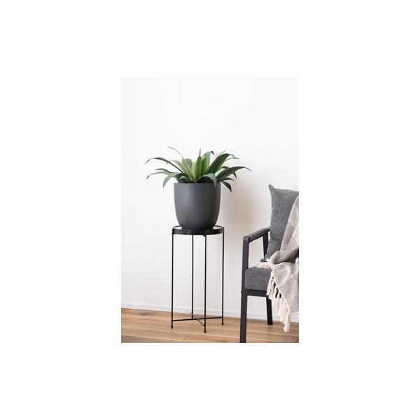 AZUMAYA(東谷)グリーンベース ブラック 28×28cm 植木鉢 ニュアンスカラー マット くすみカラー 植え込み 酸化マグネシウム製 ｜GRNB-210BK(4985155241354)