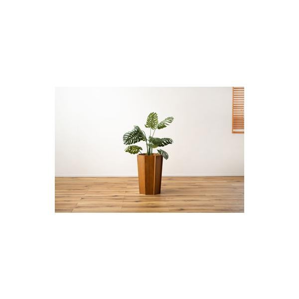 AZUMAYA(東谷) ウッドプランター L 天然木 ブラウン 観葉植物入れ インテリア雑貨 室内 飾り プランター 木目｜GUY-824BR (4985155230051)