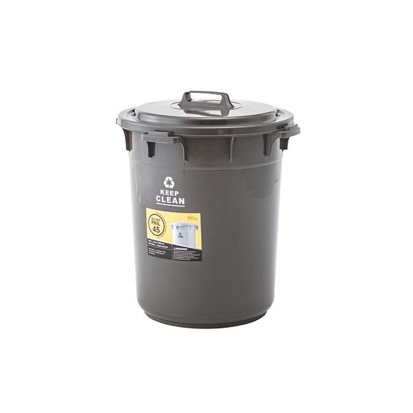 AZUMAYA(東谷) ラウンドペール 45L ブラウン｜LFS-765BR(4985155200740)