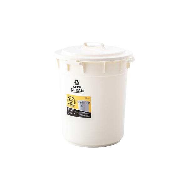 AZUMAYA(東谷) ラウンドペール 45L ホワイト｜LFS-765WH(4985155200764)