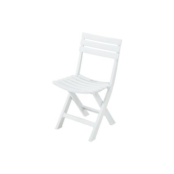 東谷 AZUMAYA(東谷) フォールディングチェア ホワイト 折りたたみ椅子