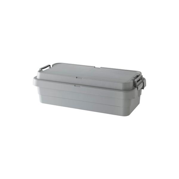 コンテナボックス 40L ロータイプ 高さ24cm S蓋 ベルトガイドの溝付き グレー 静的耐荷重100kg 「トランクカーゴ」｜TC-70SLGY(4971881179214)