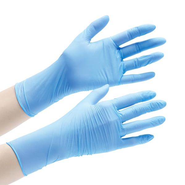 ミドリ安全 ニトリル手袋 ベルテ722 粉なし ブルー M 100枚入 VERTE722-M 食品衛生法適合