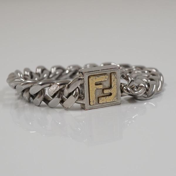 FENDI チェーンブレスレット USED品 Mサイズ FFモチーフ