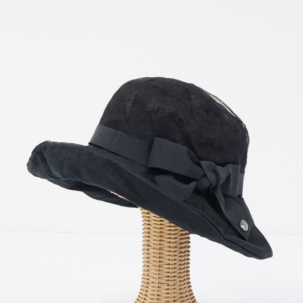 ランバン LANVIN★帽子 ハット 黒リボン　ツィード　新品・未使用 LANVIN en Bleu ランバンオンブルー 帽子 ハット リボン - メルカリ