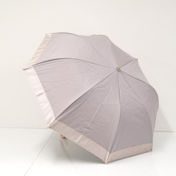 ★新品未使用★untule　アントゥーレ　日傘　折り畳み　ベージュ×グレー 完全遮光折りたたみ日傘 untule アントゥーレ USED美品 2段折りEASY