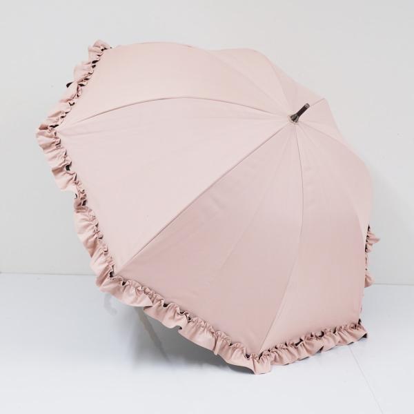 【美品】芦屋ロサブラン 日傘 ダブルフリル ピンク ミドルサイズ55㎝ wit-yshop_r000000020318