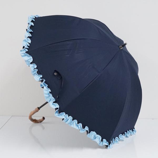 芦屋ロサブラン 日傘 ショートフリル ネイビー 新品 ショート フリル | 芦屋ロサブラン