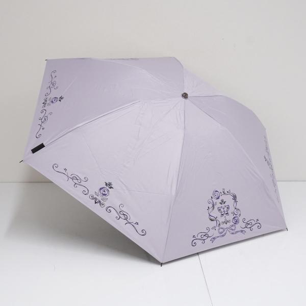 未使用品UVカット日傘ANNA SUI 日傘 ANNA SUI アナスイ USED美品 ブラック フラワー 刺繍 晴雨