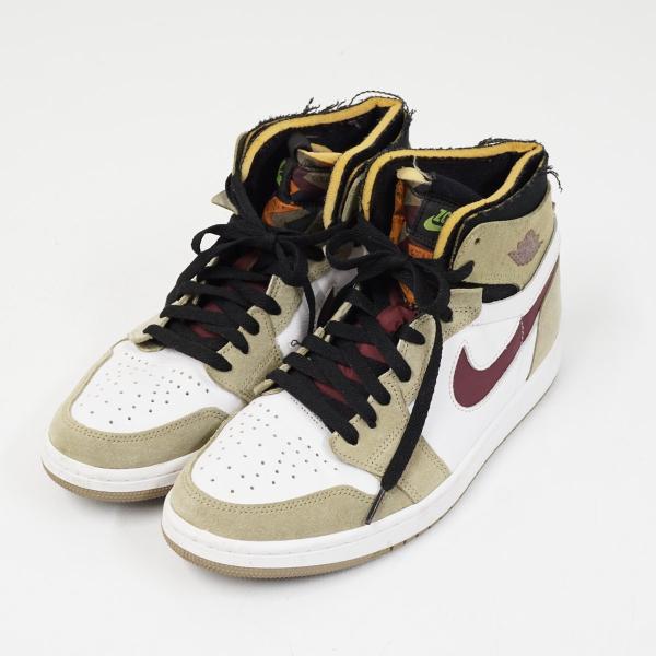 NIKE AIR JORDAN 1 ZOOM AIR エア ジョーダン 1 ズーム エア コンフォート USED美品 スニーカー 27.5cm オリーブ X8734