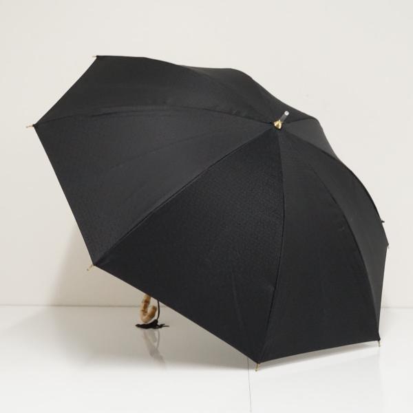 日傘 前原光榮商店 USED美品 晴雨兼用 花菱 ショート 墨色 ブラック