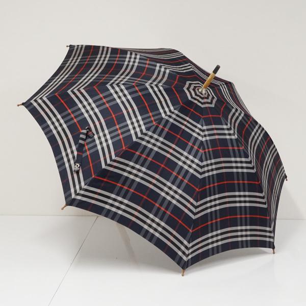 BURBERRY（バーバリー） 高級傘 USED美品 チェック ネイビー 定番柄