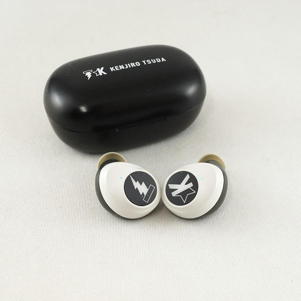 津田健次郎モデル TRUE WIRELESS STEREO EARPHONES 完全ワイヤレスイヤホン USED美品 声優 オリジナル音声 マイク D60A IPX7 完動品 V2478