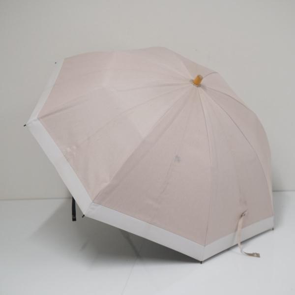 サンバリア100  完全遮光折日傘  USED品  ２段折  コンビmoku  ピンク UV 遮熱 折りたたみ 50cm 木曲がり手元  FS9908