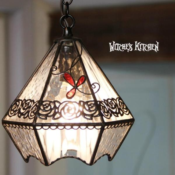 ステンドグラス ランプ ペンダントライト 照明 おしゃれ Rosier