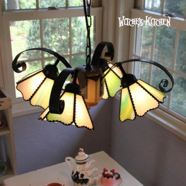 シャンデリア 照明 おしゃれ Couleur コローレ Led対応 グリーン 4灯 Prettyfunnyballoons Com