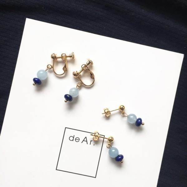 ピアス イヤリング 夏 春 天然石 シンプルレ ディース小物 アクセサリー イヤリングプレート フープピアス  簡単イヤリング 両耳