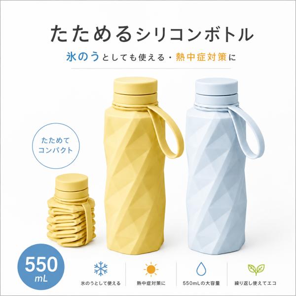水筒 氷のう ボトル 氷嚢 持ち運び 携帯 シリコンボトル 首 冷やす スポーツ ひょうのう アイスパック 熱中症対策 暑さ対策 父の日 ポイント利用