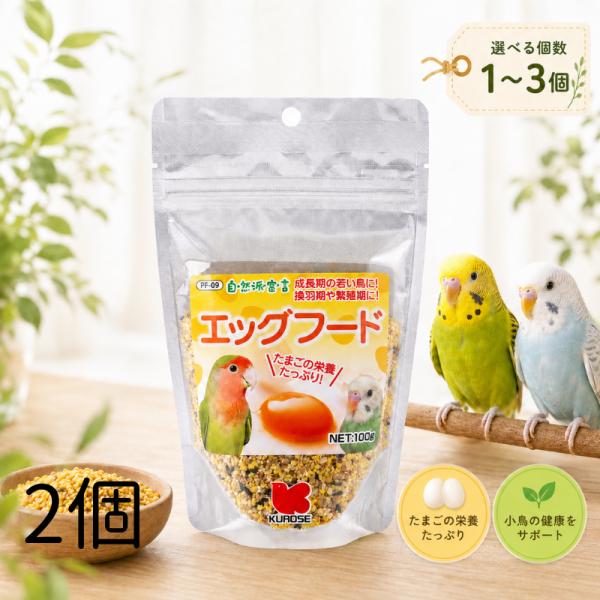 黒瀬ペットフード 自然派 エッグフード 100ｇ インコ 鳥  おやつ 換羽期 繁殖期 2個