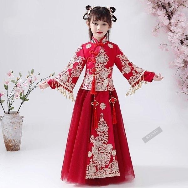 チャイナ服 舞台衣装 チャイナドレス 撮影 漢服 唐装漢服 キッズ 女の子 中国古代衣装 可愛い かわいい 中華服 子供 ステージ 中華国学服 コスプレ 中国古風 Gdyf2994 Wizasu 通販 Yahoo ショッピング