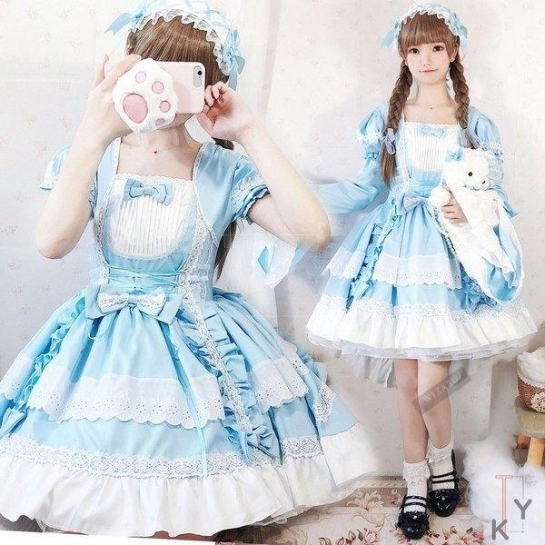 学生服 女装 ドレス 森ガール 送料無料 ワンピース 萌え萌え系 かわいい ロリータ メイド服 Lolita コスプレ Cosplay ワンピース アニメ Llt2136 Wizasu 通販 Yahoo ショッピング