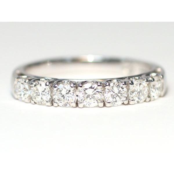 プラチナダイヤモンドリング0.72ct一文字タイプ PT900 指輪サイズ12 宝石鑑別書付属 ラッキーセブン縁起の良い7石