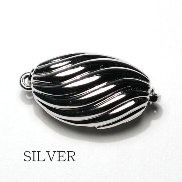 クラスプ シルバー925 パールネックレスの長さ調整に！ 留め具 クラスプ SILVER 差し込み式 パールネックレス用留め金具