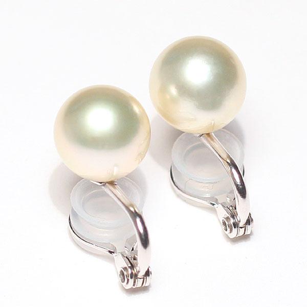 白蝶真珠 シロチョウ パール ピアス pt900 13mm