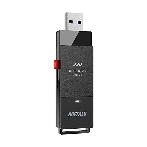 バッファロー SSD 外付け 250GB 超小型 コンパクト ポータブル PS5/PS4対応(メーカー動作確認済) USB3.2Gen1 ブラック SSD-PUT250U3-B/N