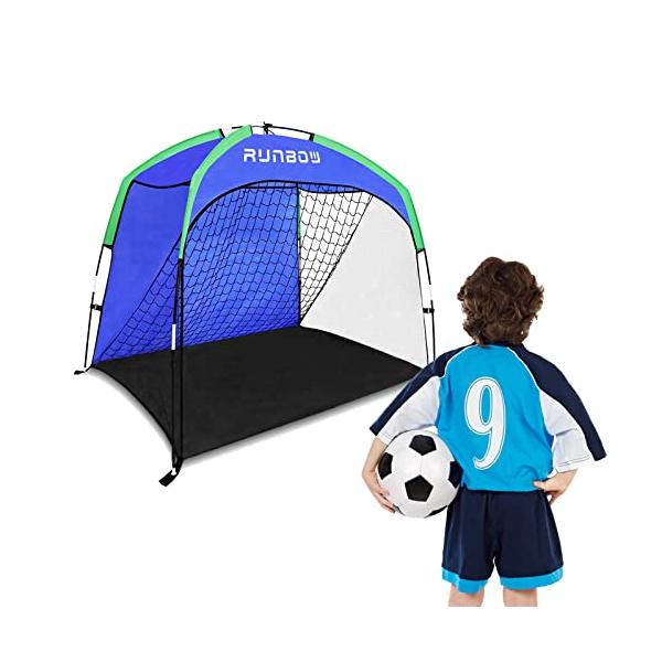 RUNBOW テントスタイルのサッカーゴール 室内 屋外 トレーニング用 サッカーゴールネット 収納袋付き 90X100cm (S)