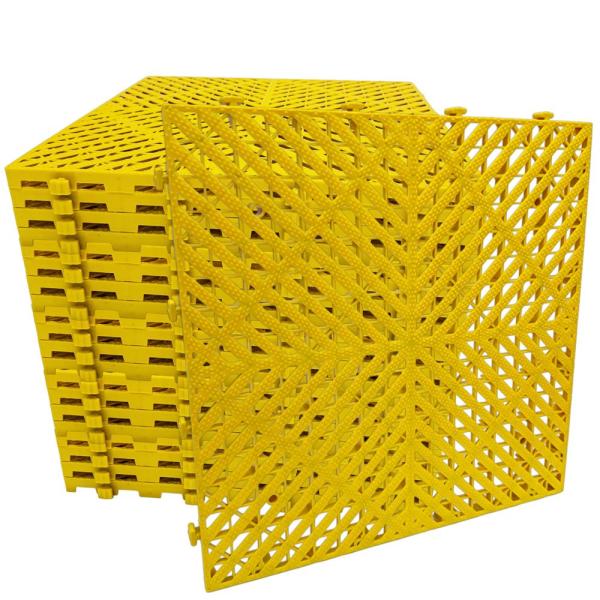 ONESORA ジョイントマット 水はけマット イエロー 40枚セット 業務用床マット ベランダマット 人工芝下地マット 約40cm×40cm×1.9cm 通気性 湿気防止 使方簡単