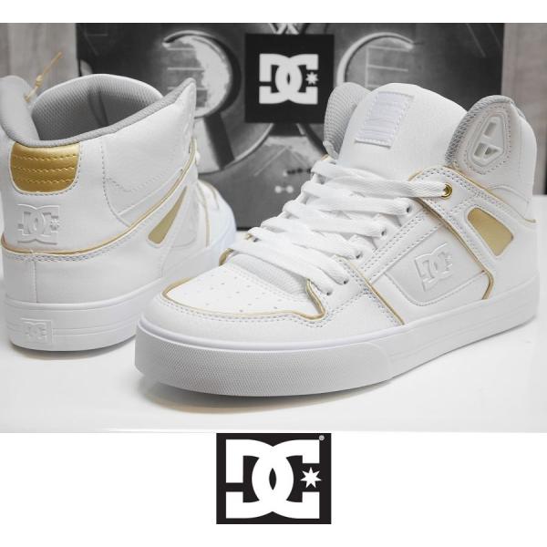 新品】正規品 24 DC SHOES PURE HIGH-TOP WC SE SN - 26.0 WHITE/GOLD