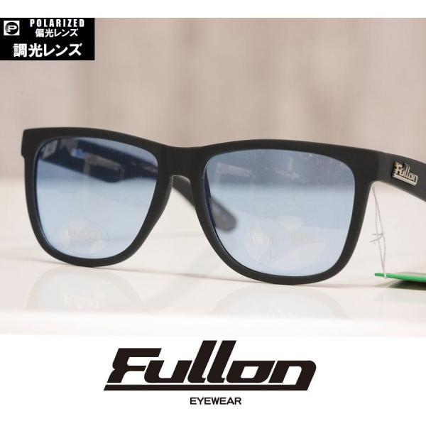 FULLON サングラス 調光 + 偏光レンズ FGL004-3 - Matte Black / Blue Polarized + 調光 - GREEN LABEL 正規品