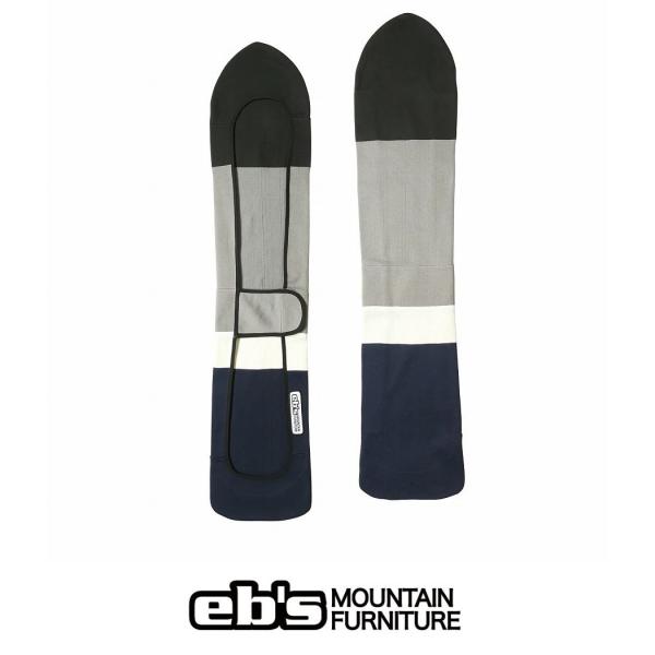 25 ebs エビス パウダーボード用 ソールカバー KNIT COVER PW - GREY/NAVY - 145-165 国内正規品