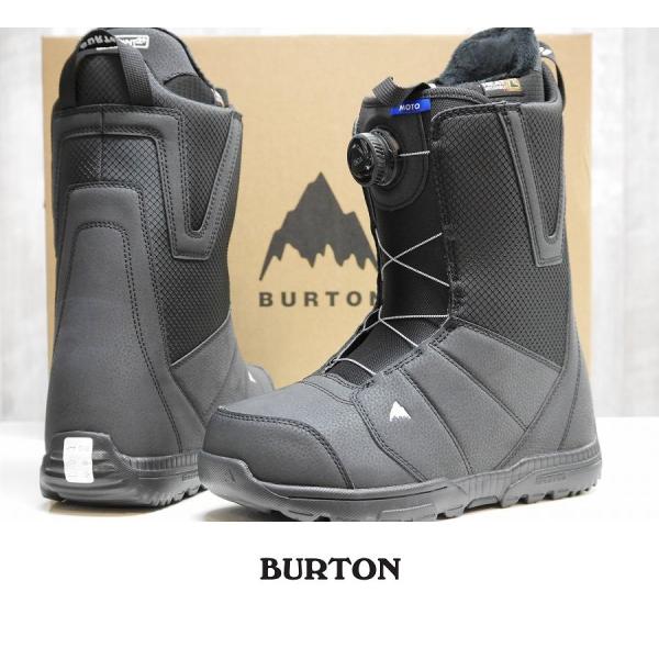 ・年式： 2026・メーカー： BURTON・モデル名： MOTO BOA WIDE・カラー： Black・FLEX: 1-4・定価：35,200円(税込)ソフトで扱いやすい。軽量で快適。快適さに定評があり、山やパークを探索する時に、足元を...