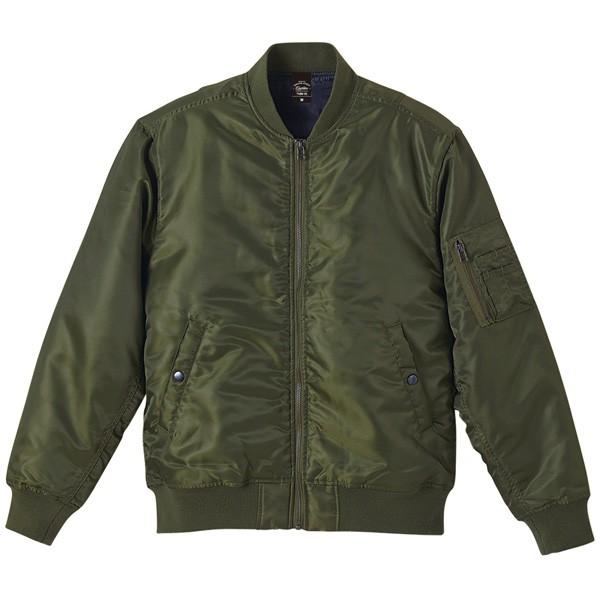 ジャケット 日本限定 メンズ レディース Ma 1 緑 カーキ S M L Xl 2l ミリタリー 中綿 男 保温 無地 大きいサイズ アウター 防風 防寒 ブルゾン 冬 ジャンパー 撥水 秋