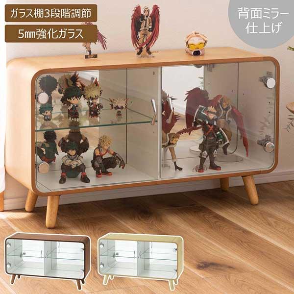 代引き不可】コレクションシェルフ ラック 棚 収納 ミラー 鏡